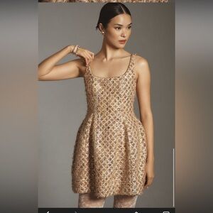 Maeve fit and flare mini tweed dress, size 8/M